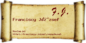 Franciscy József névjegykártya